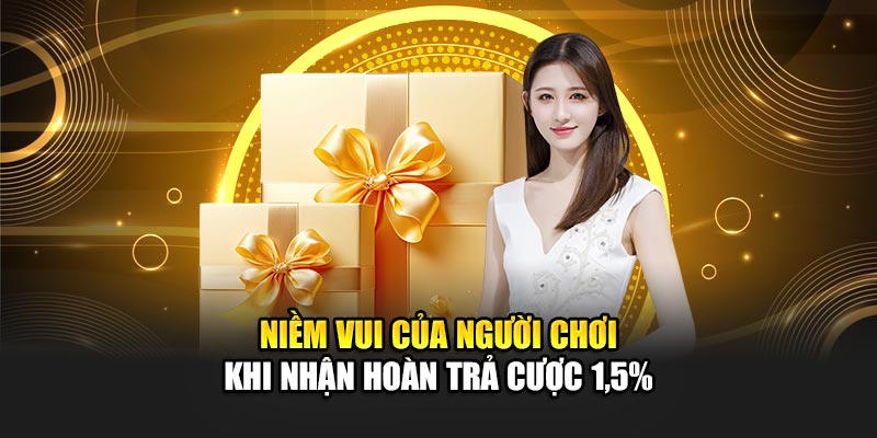 Hoàn Trả Cược 1.5% Giúp Tăng Lợi Nhuận Khi Đặt Cược 188Bet 3 Niềm vui của người chơi khi nhận hoàn trả cược 1.5%